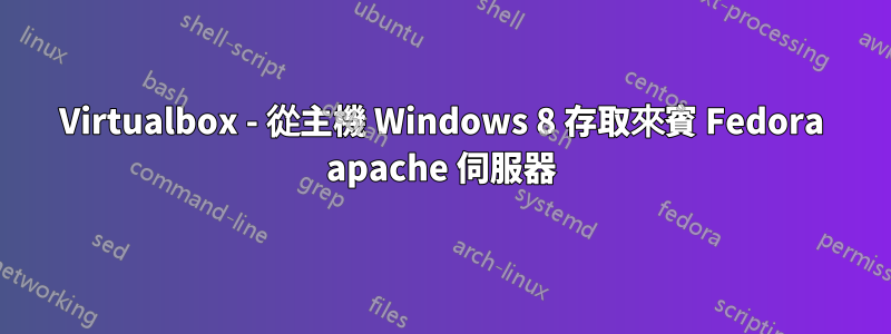 Virtualbox - 從主機 Windows 8 存取來賓 Fedora apache 伺服器