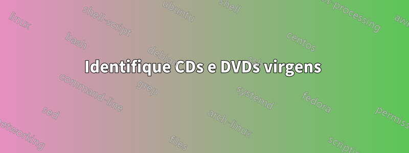 Identifique CDs e DVDs virgens