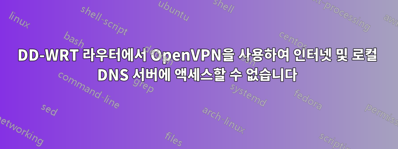 DD-WRT 라우터에서 OpenVPN을 사용하여 인터넷 및 로컬 DNS 서버에 액세스할 수 없습니다