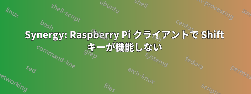 Synergy: Raspberry Pi クライアントで Shift キーが機能しない