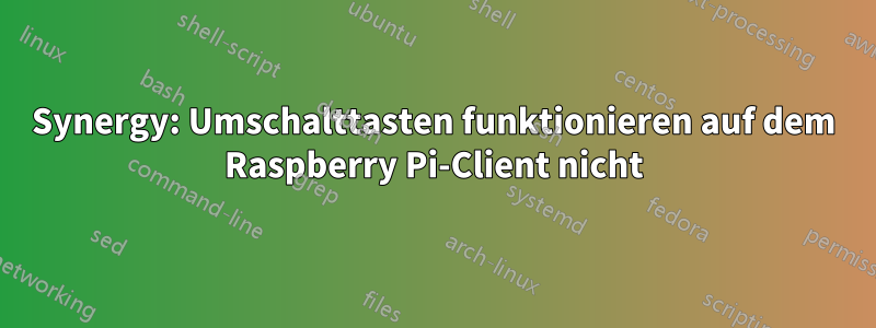 Synergy: Umschalttasten funktionieren auf dem Raspberry Pi-Client nicht