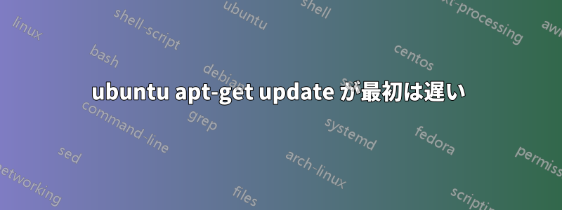 ubuntu apt-get update が最初は遅い