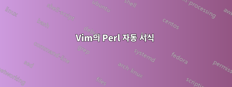 Vim의 Perl 자동 서식