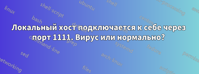 Локальный хост подключается к себе через порт 1111. Вирус или нормально?