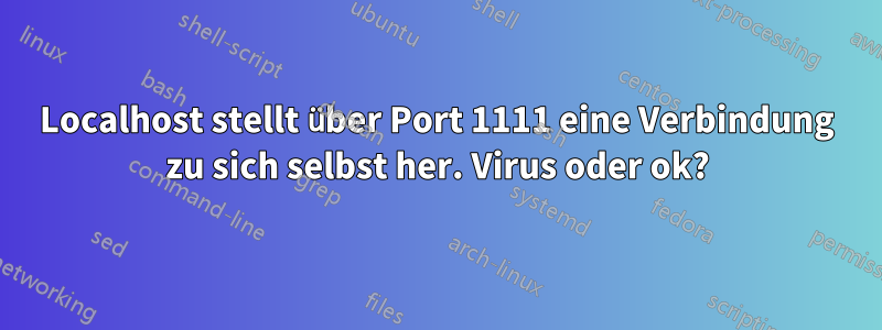 Localhost stellt über Port 1111 eine Verbindung zu sich selbst her. Virus oder ok?