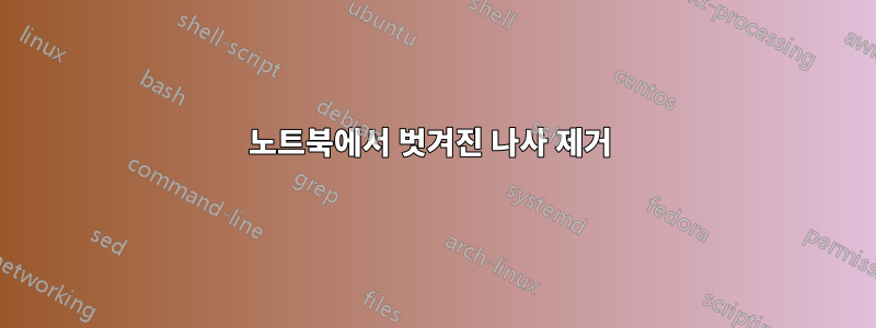 노트북에서 벗겨진 나사 제거 