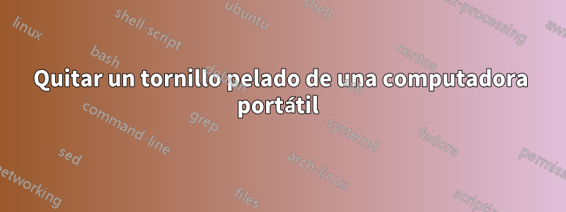 Quitar un tornillo pelado de una computadora portátil 