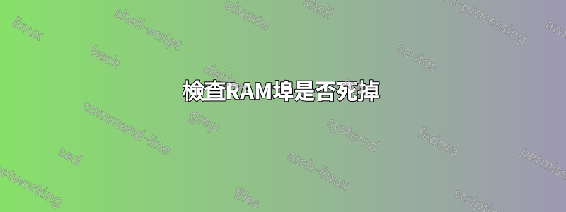 檢查RAM埠是否死掉