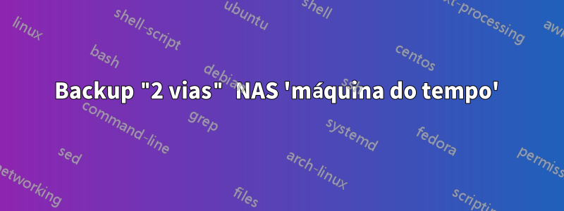 Backup "2 vias" NAS 'máquina do tempo' 