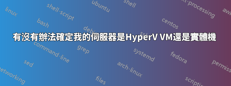 有沒有辦法確定我的伺服器是HyperV VM還是實體機