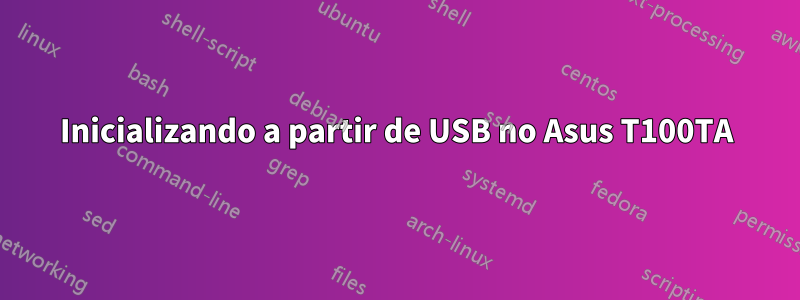 Inicializando a partir de USB no Asus T100TA