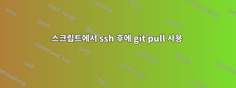 스크립트에서 ssh 후에 git pull 사용