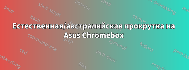 Естественная/австралийская прокрутка на Asus Chromebox