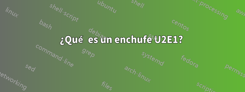 ¿Qué es un enchufe U2E1?