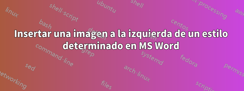 Insertar una imagen a la izquierda de un estilo determinado en MS Word