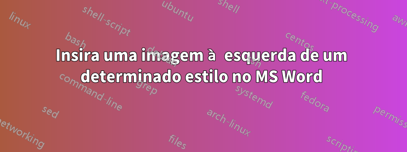 Insira uma imagem à esquerda de um determinado estilo no MS Word