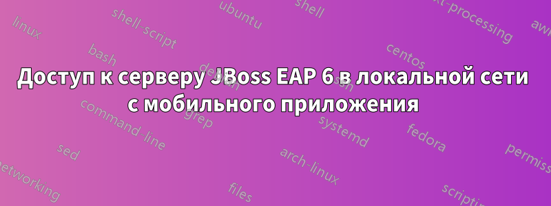 Доступ к серверу JBoss EAP 6 в локальной сети с мобильного приложения