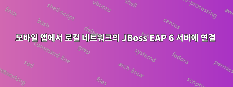 모바일 앱에서 로컬 네트워크의 JBoss EAP 6 서버에 연결