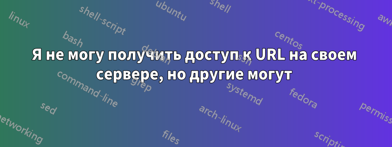 Я не могу получить доступ к URL на своем сервере, но другие могут