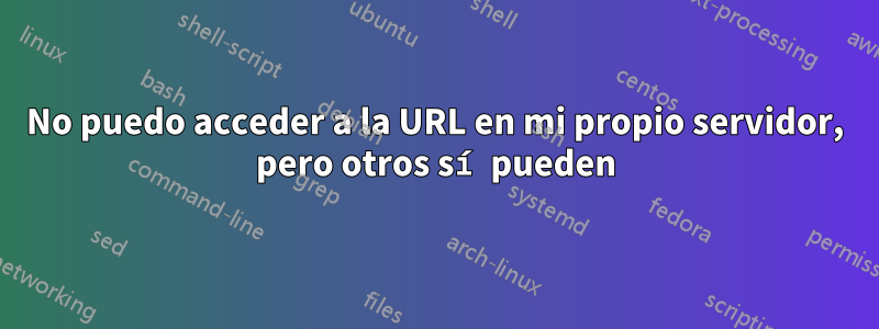 No puedo acceder a la URL en mi propio servidor, pero otros sí pueden