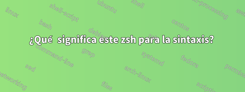 ¿Qué significa este zsh para la sintaxis?