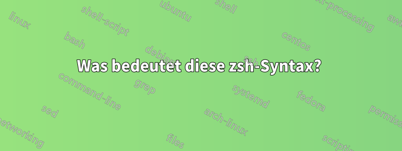 Was bedeutet diese zsh-Syntax?