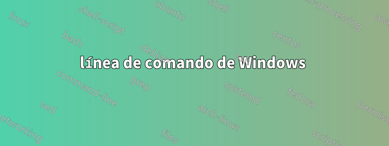 línea de comando de Windows