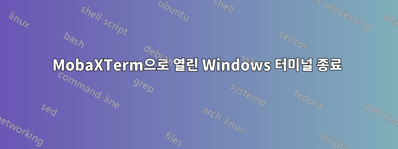 MobaXTerm으로 열린 Windows 터미널 종료