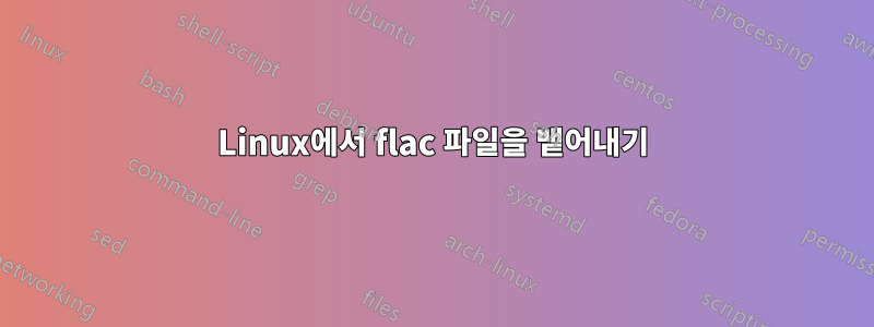 Linux에서 flac 파일을 뱉어내기