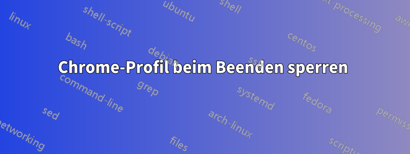 Chrome-Profil beim Beenden sperren