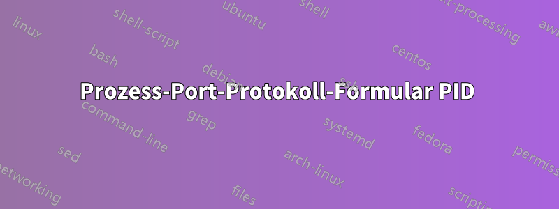 Prozess-Port-Protokoll-Formular PID