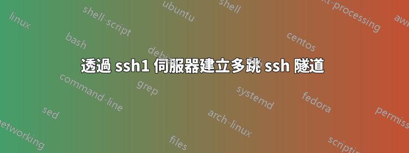 透過 ssh1 伺服器建立多跳 ssh 隧道