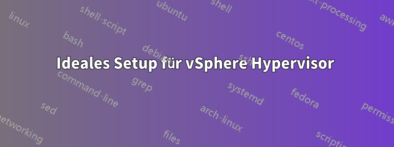 Ideales Setup für vSphere Hypervisor