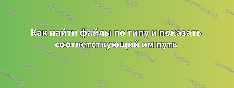 Как найти файлы по типу и показать соответствующий им путь