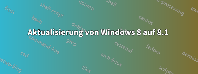 Aktualisierung von Windows 8 auf 8.1