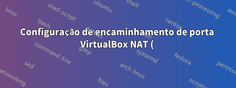 Configuração de encaminhamento de porta VirtualBox NAT (