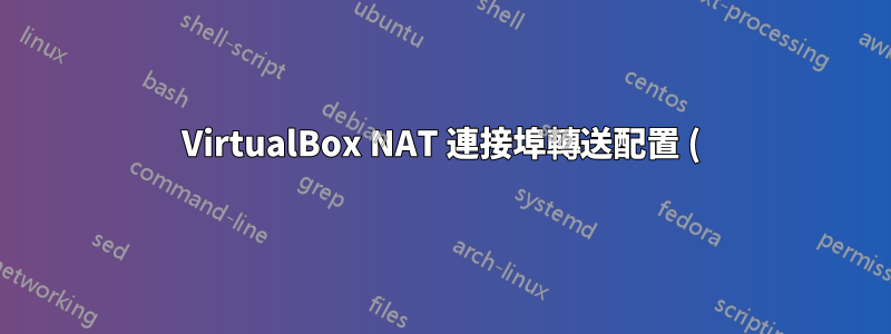 VirtualBox NAT 連接埠轉送配置 (