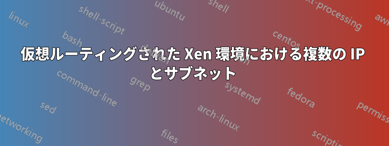 仮想ルーティングされた Xen 環境における複数の IP とサブネット