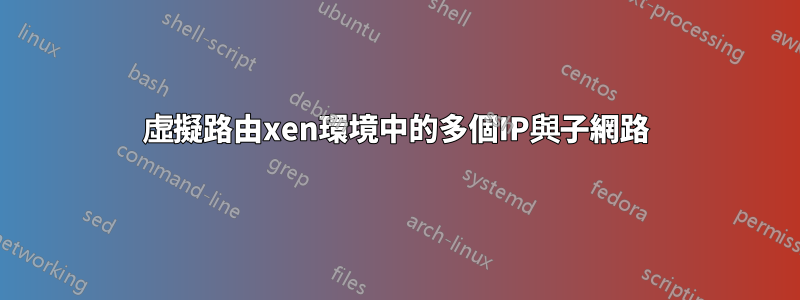 虛擬路由xen環境中的多個IP與子網路