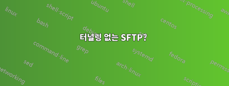 터널링 없는 SFTP?