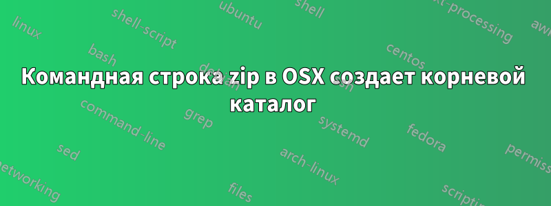 Командная строка zip в OSX создает корневой каталог