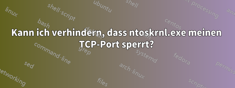 Kann ich verhindern, dass ntoskrnl.exe meinen TCP-Port sperrt?