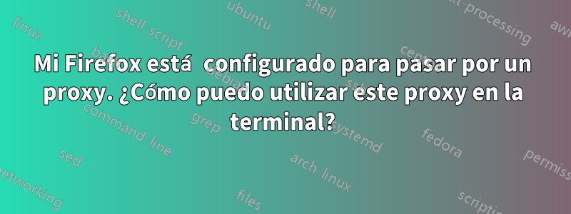 Mi Firefox está configurado para pasar por un proxy. ¿Cómo puedo utilizar este proxy en la terminal?