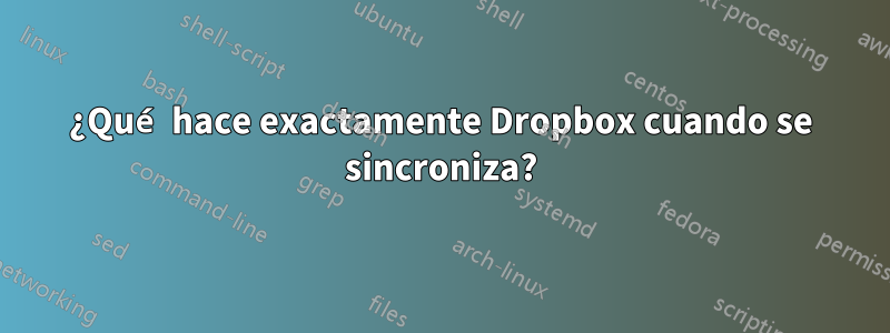 ¿Qué hace exactamente Dropbox cuando se sincroniza?