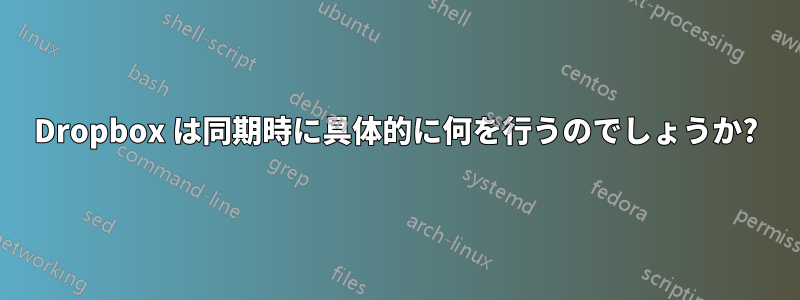 Dropbox は同期時に具体的に何を行うのでしょうか?