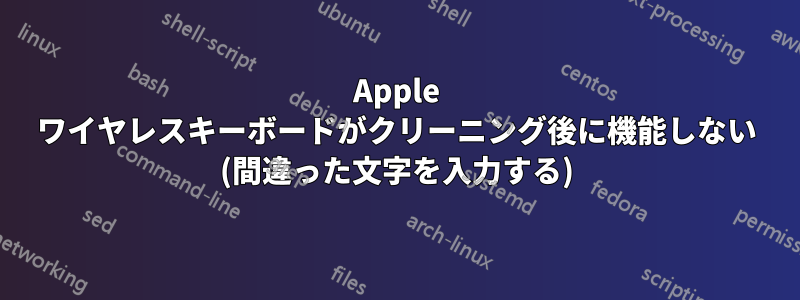 Apple ワイヤレスキーボードがクリーニング後に機能しない (間違った文字を入力する)