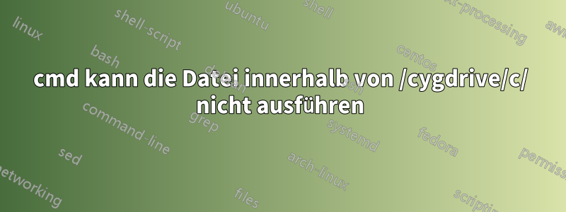 cmd kann die Datei innerhalb von /cygdrive/c/ nicht ausführen