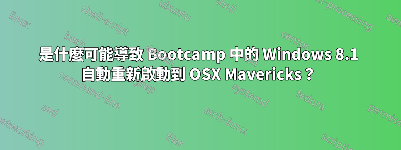 是什麼可能導致 Bootcamp 中的 Windows 8.1 自動重新啟動到 OSX Mavericks？