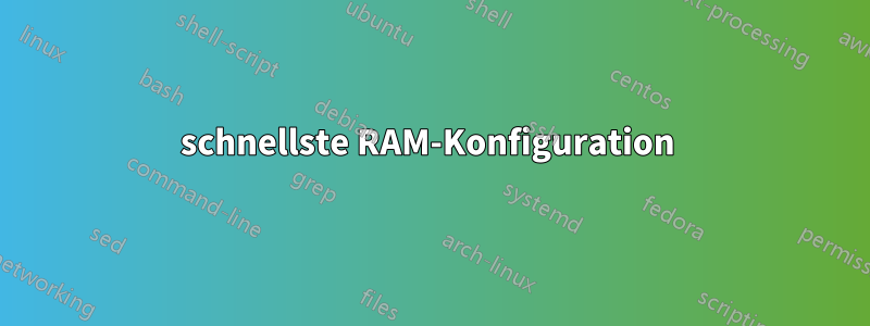 schnellste RAM-Konfiguration 