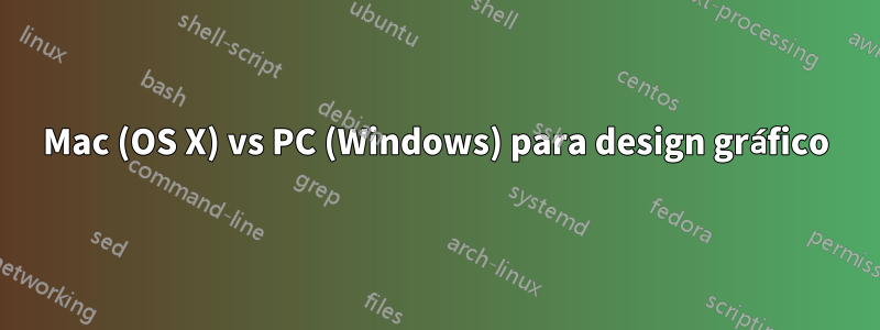 Mac (OS X) vs PC (Windows) para design gráfico